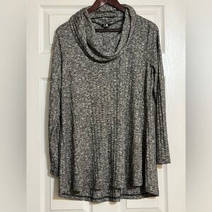 Cable & Gauge Charcoal Cowl Neck Sweater